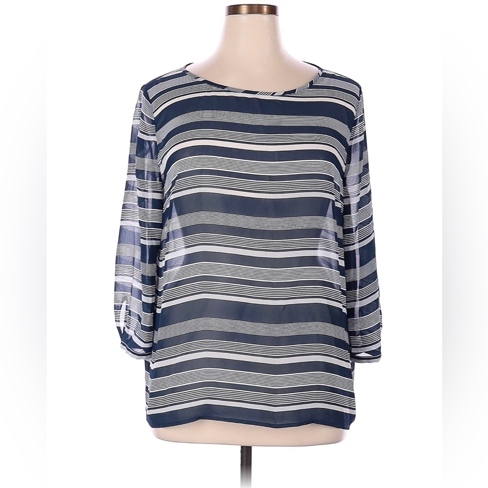 Loft Dress Shirt with 3/4 Sleeves - EUC - M